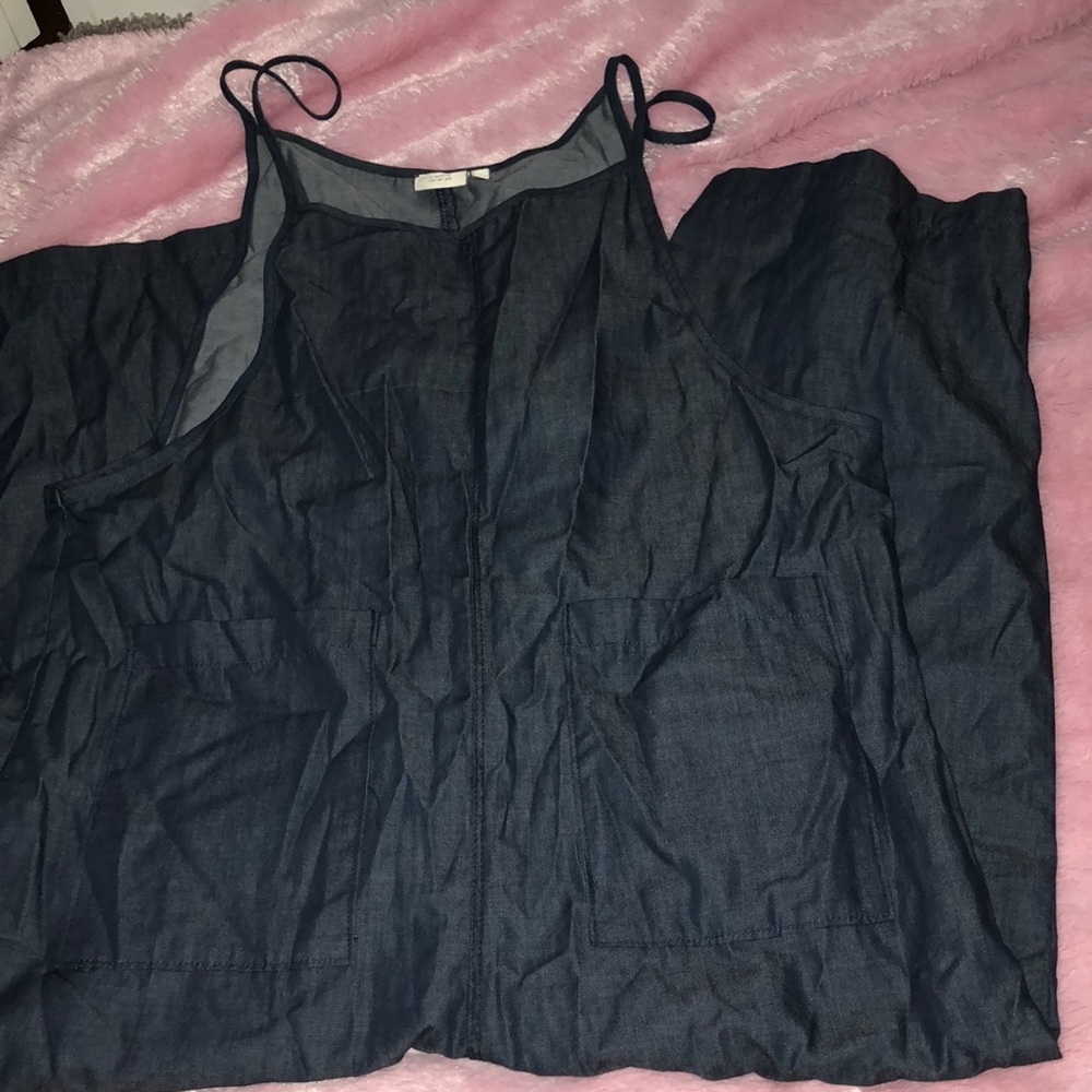 Denim fabric overalls